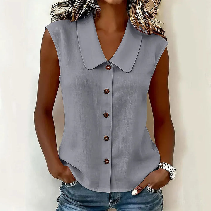 Chisato - Camisa Com Decote Em V E Botões