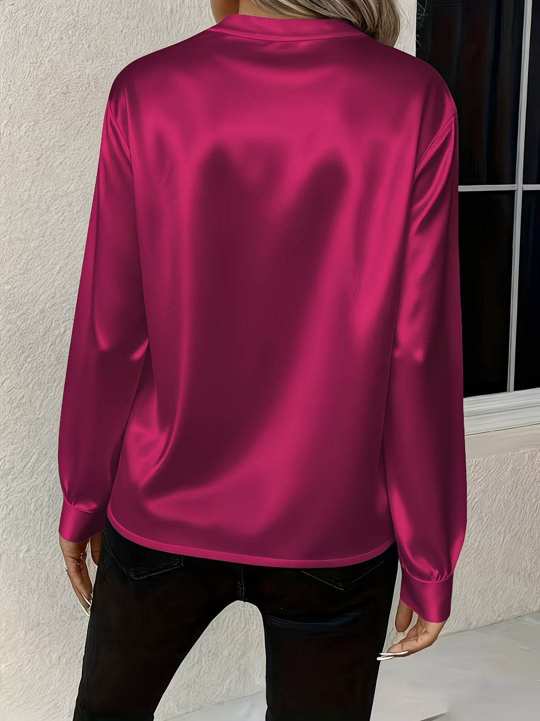Ronika - Blusa De Manga Comprida Com Decote em V