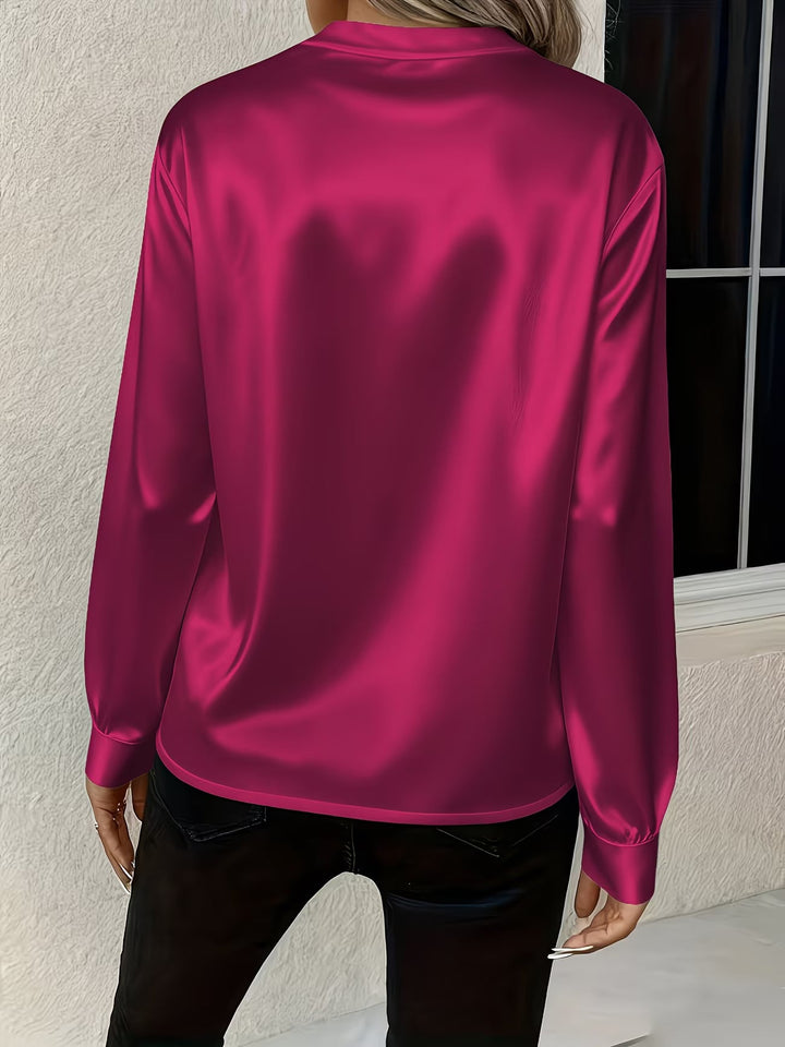 Ronika - Blusa De Manga Comprida Com Decote em V