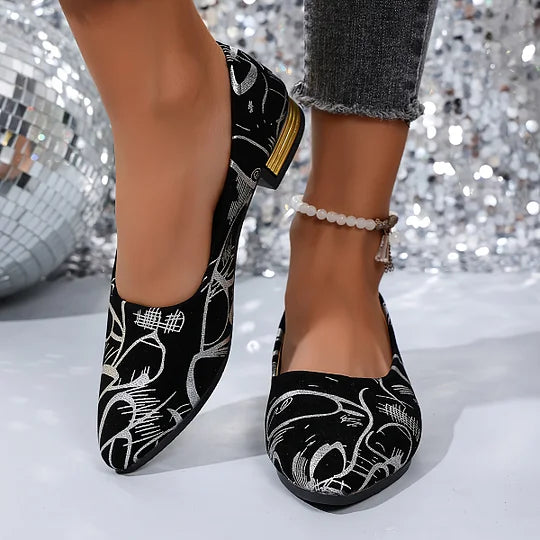 Fernandez - Sapatos de Salto Baixo Respiráveis