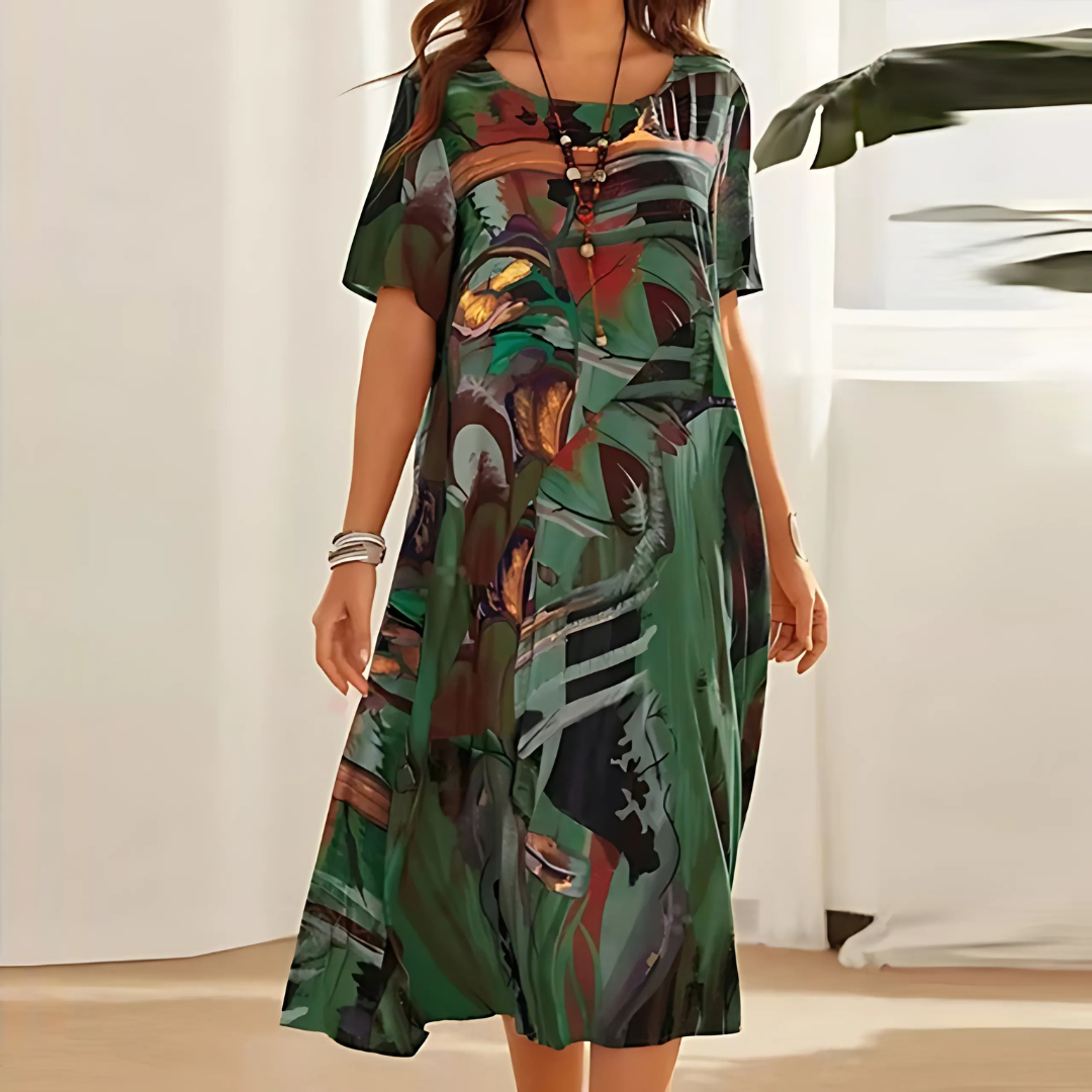 Filomena - Vestido Floral Confortável