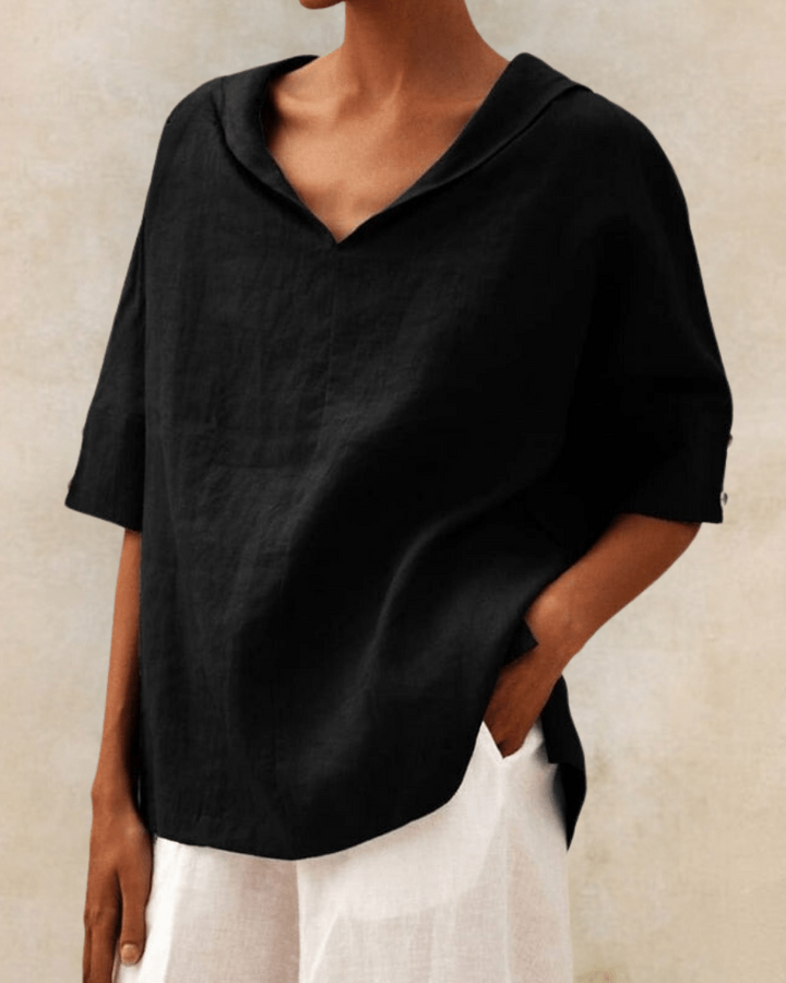 Marsica - Blusa De Linho Arejada Com Corte Largo