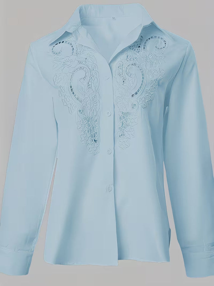 Jorunn - Blusa De Manga Comprida Com Recortes Bordados