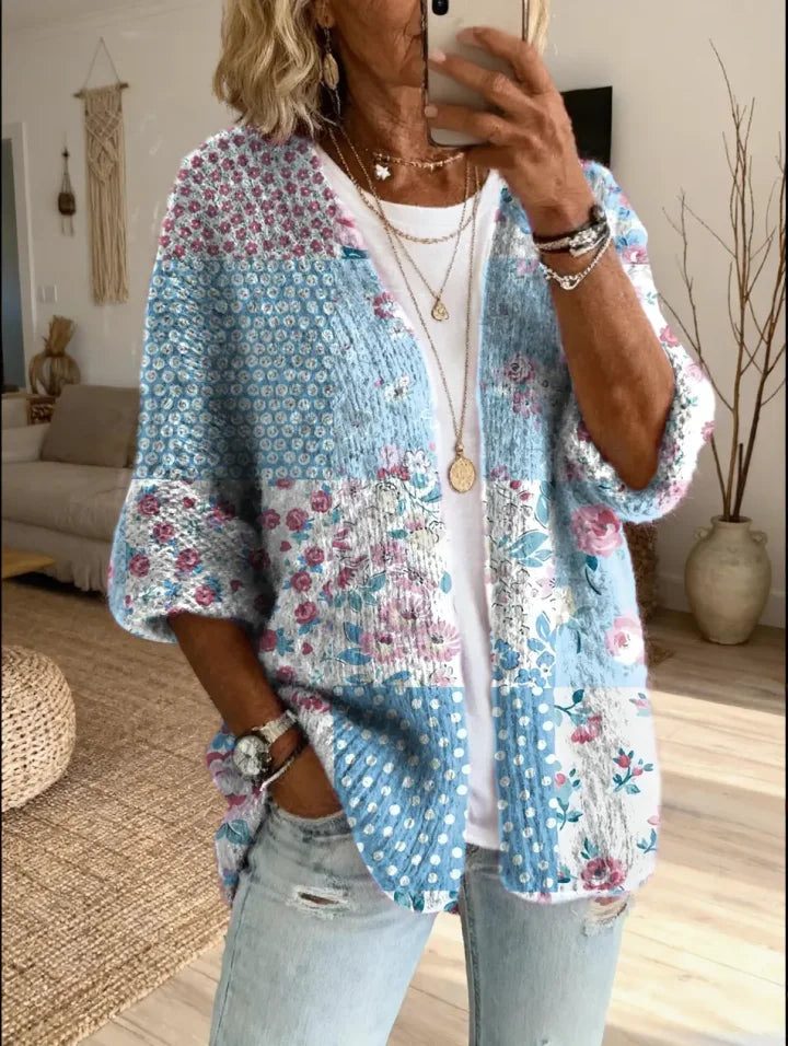 Stevena - Camisola Com Padrão Floral Elegante