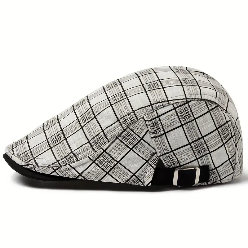 Zared - Boina Vintage Xadrez Ajustável