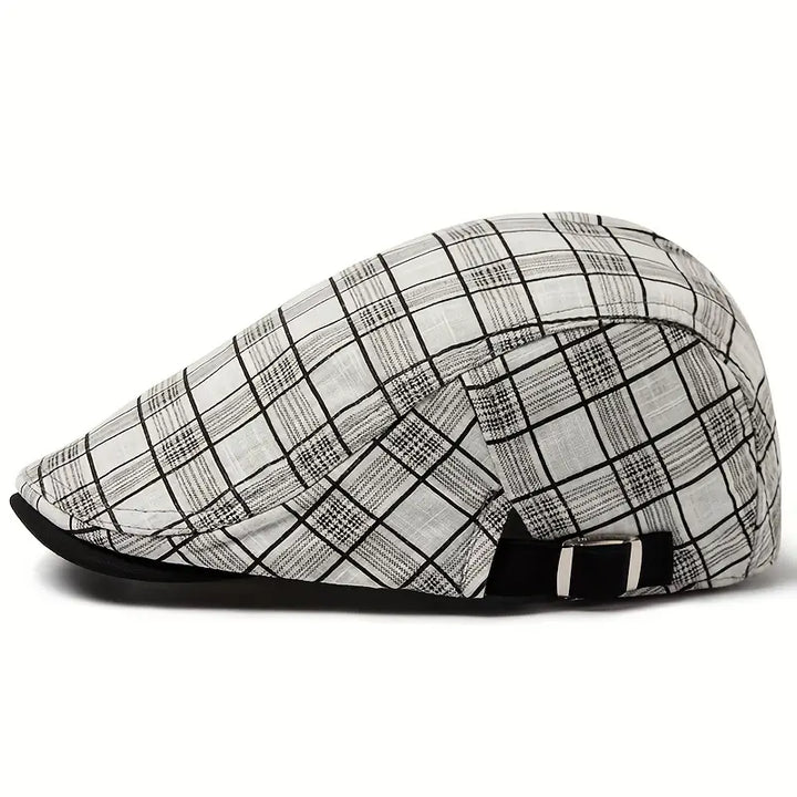 Zared - Boina Vintage Xadrez Ajustável
