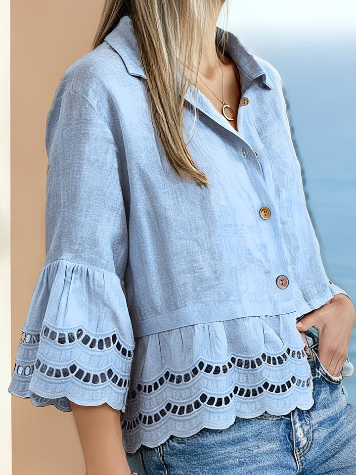 Solenn - Blusa Elegante Com Botões