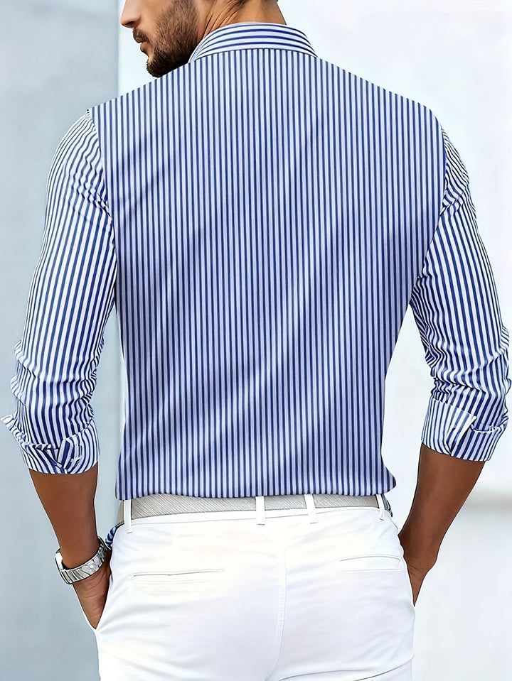 Emmerson - Camisa De Manga Comprida Às Riscas Estilo Vintage