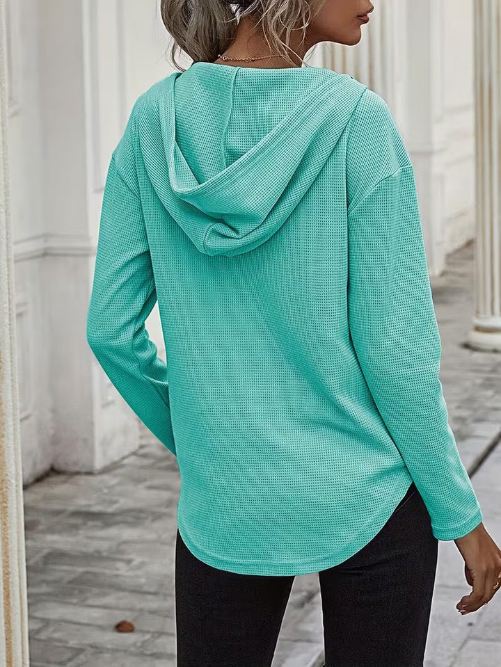 Heydi - Camisola Com Capuz  Manga Comprida e Bainha Curva