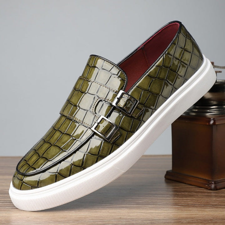 Loic - Mocassim Com Padrão De Crocodilo