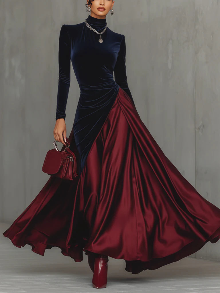 Lucrece - Vestido Comprido Bicolor