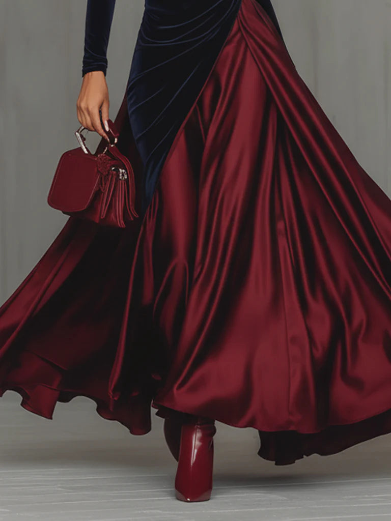 Lucrece - Vestido Comprido Bicolor