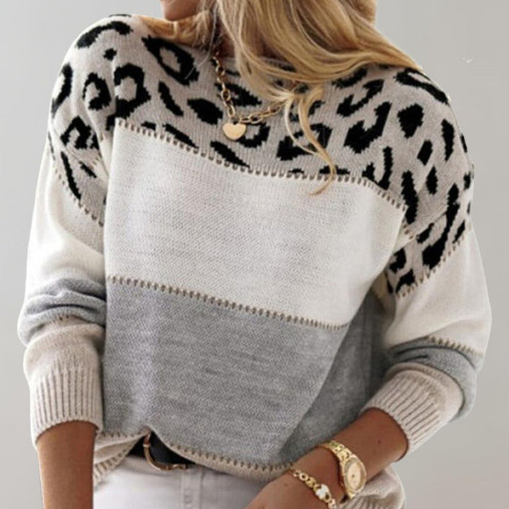 Diletta - Camisola Elegante com Padrão Leopardo
