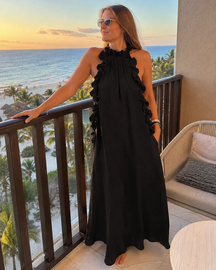 Vasara - Vestido Maxi Boémio Com Folhos