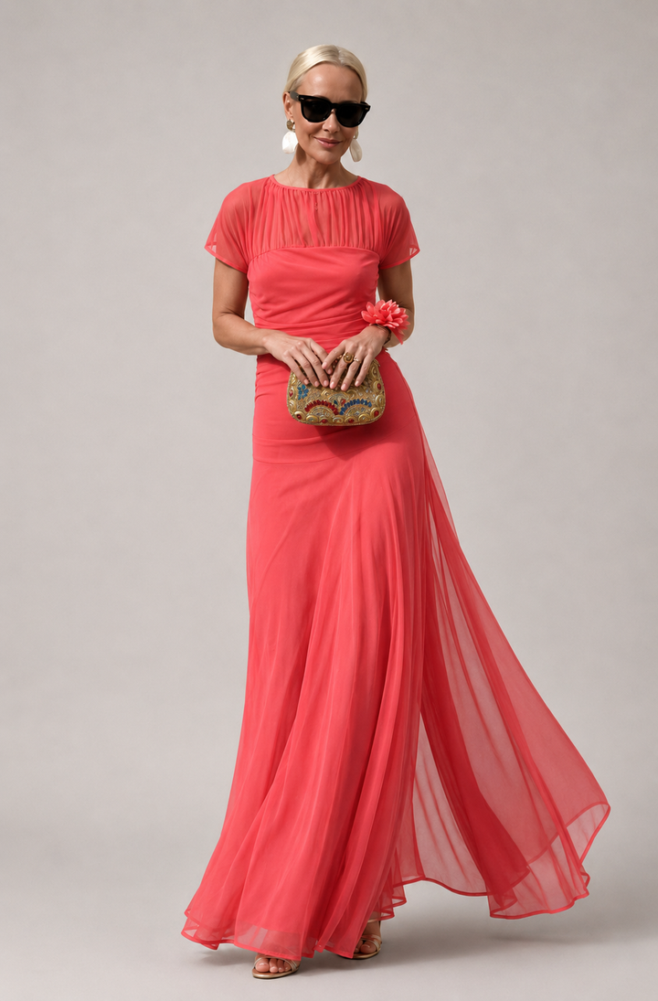 Lesliy - Vestido Elegante de Chiffon