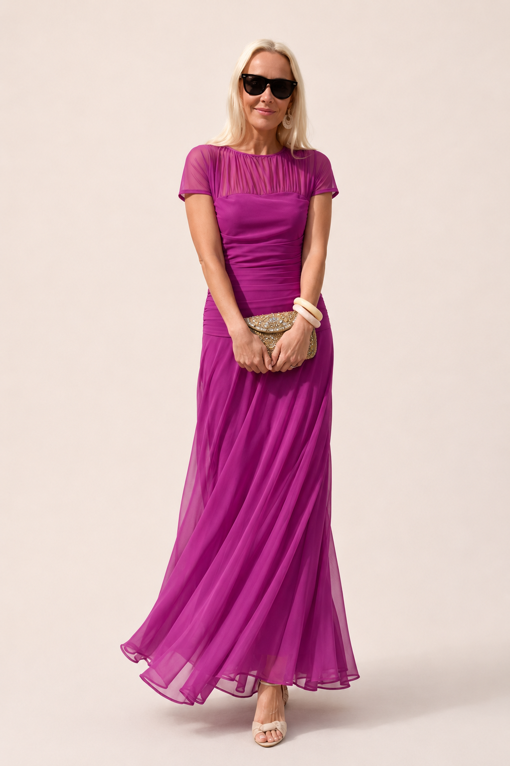 Lesliy - Vestido Elegante de Chiffon