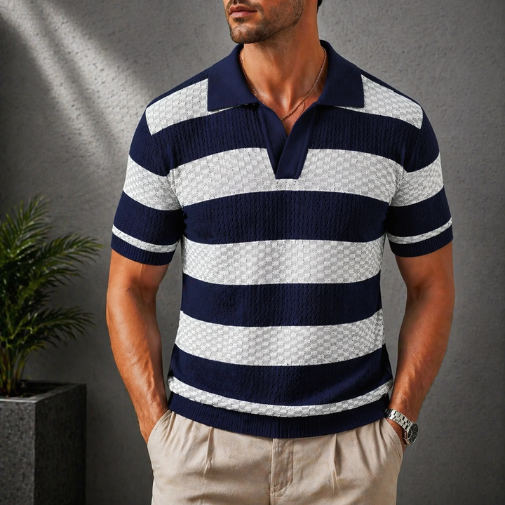 Leunard - Camisa Polo De Malha às Riscas