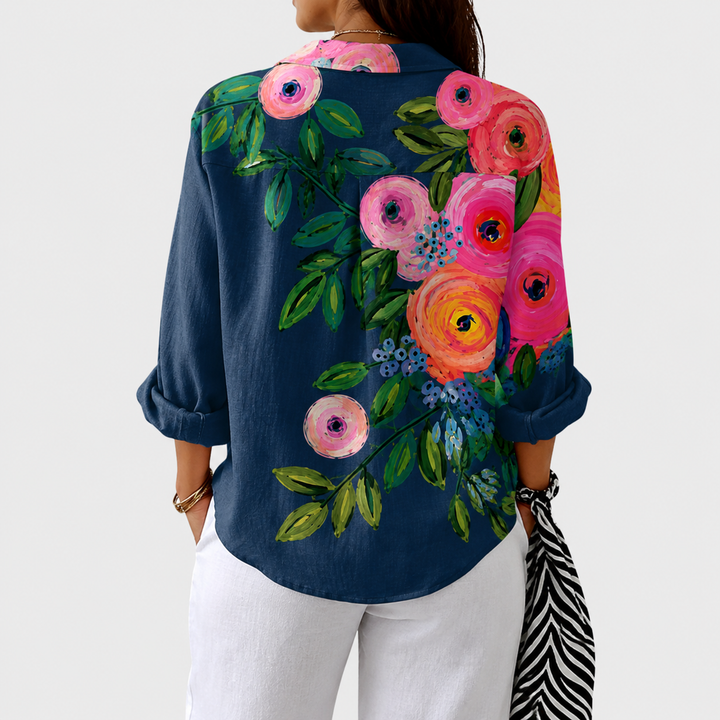 Liella - Blusa Leve Com Estampado Colorido