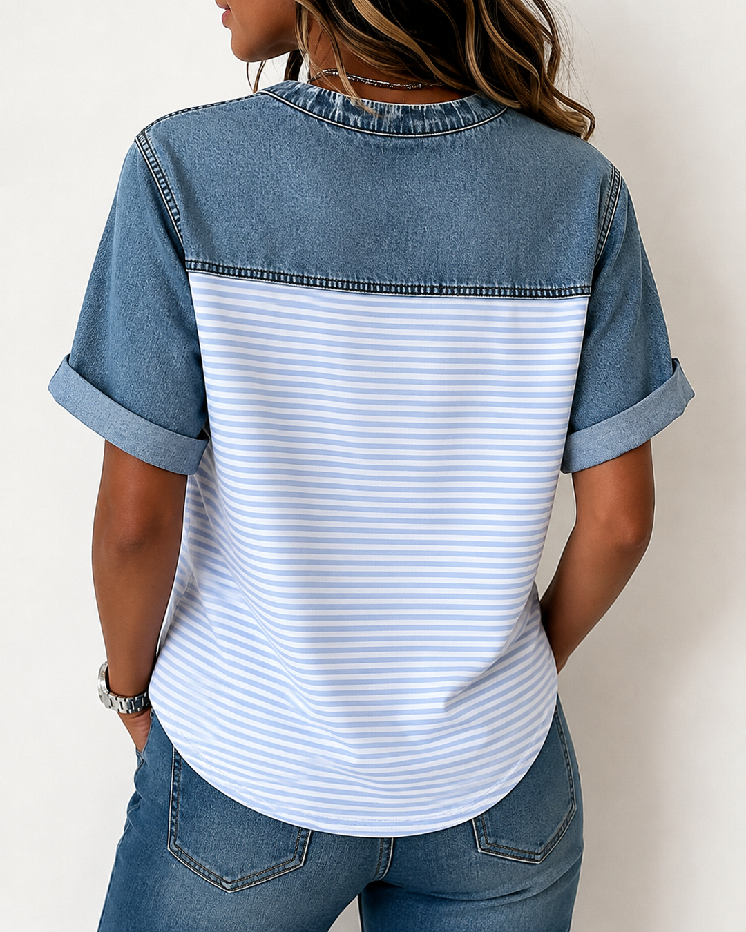 Tessie - Blusa De Ganga Com Painéis Às Riscas