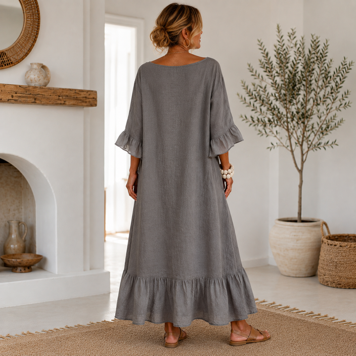 Hannele - Vestido Casual Com Folhos e Bolso