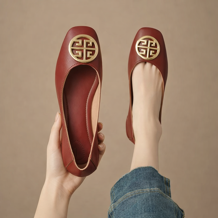 Breana - Sapatos Rasos De Couro