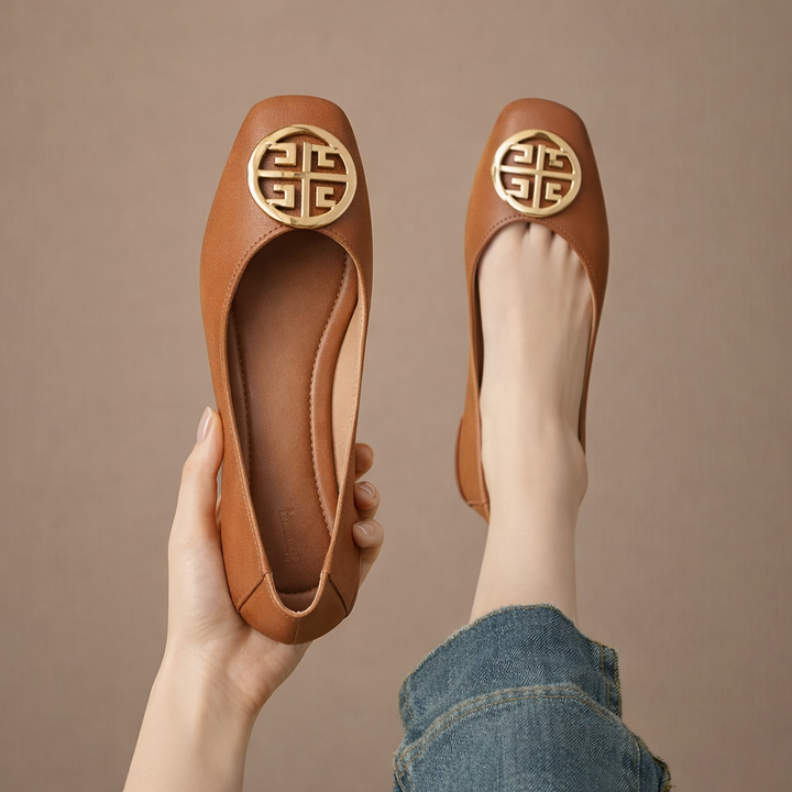 Breana - Sapatos Rasos De Couro