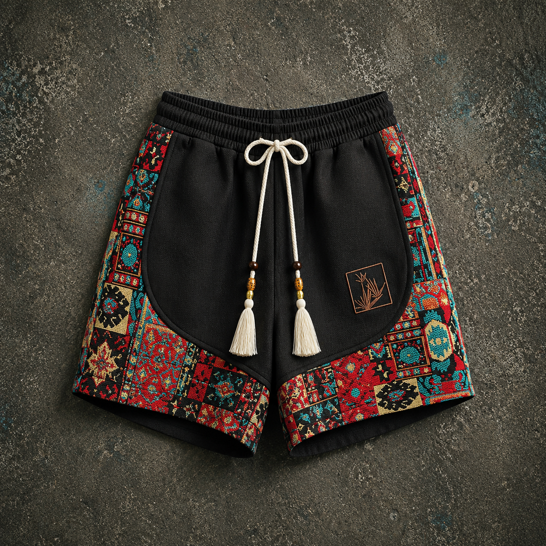 Haren - Calções De Inspiração Boho Com Cintura Elástica