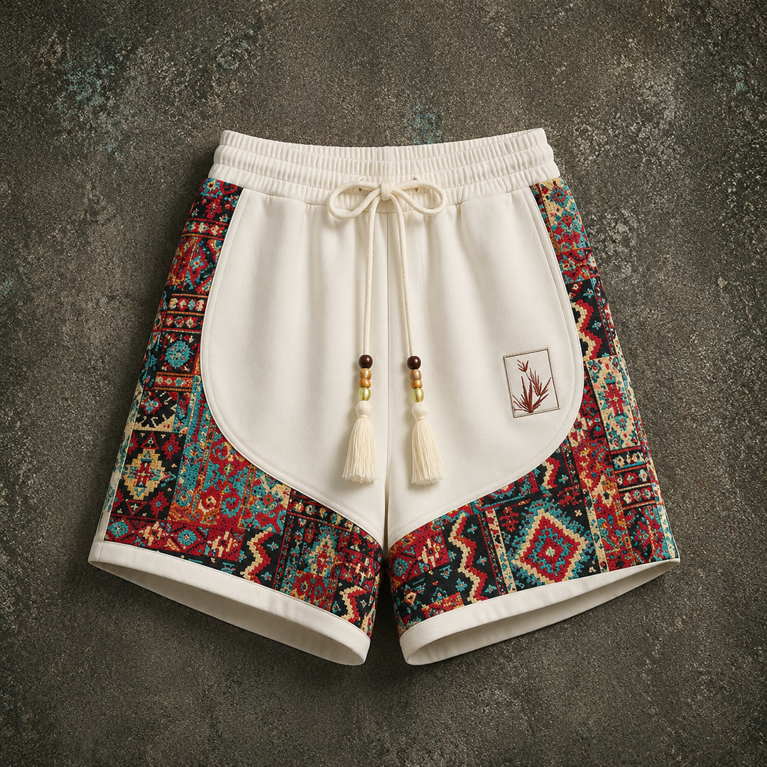 Haren - Calções De Inspiração Boho Com Cintura Elástica