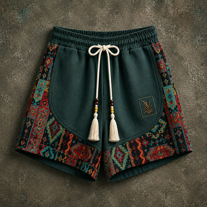 Haren - Calções De Inspiração Boho Com Cintura Elástica