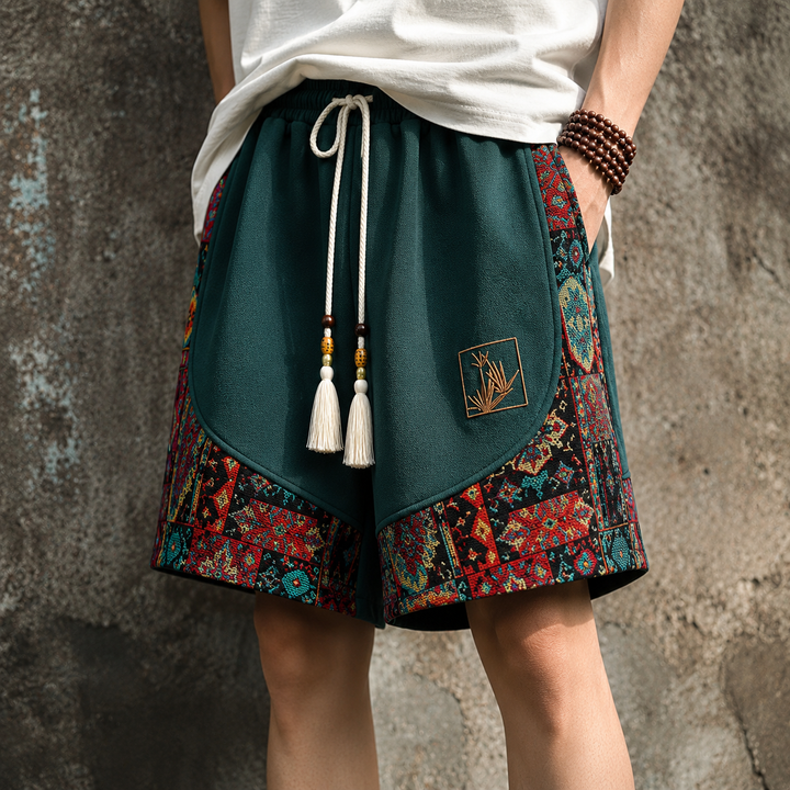 Haren - Calções De Inspiração Boho Com Cintura Elástica