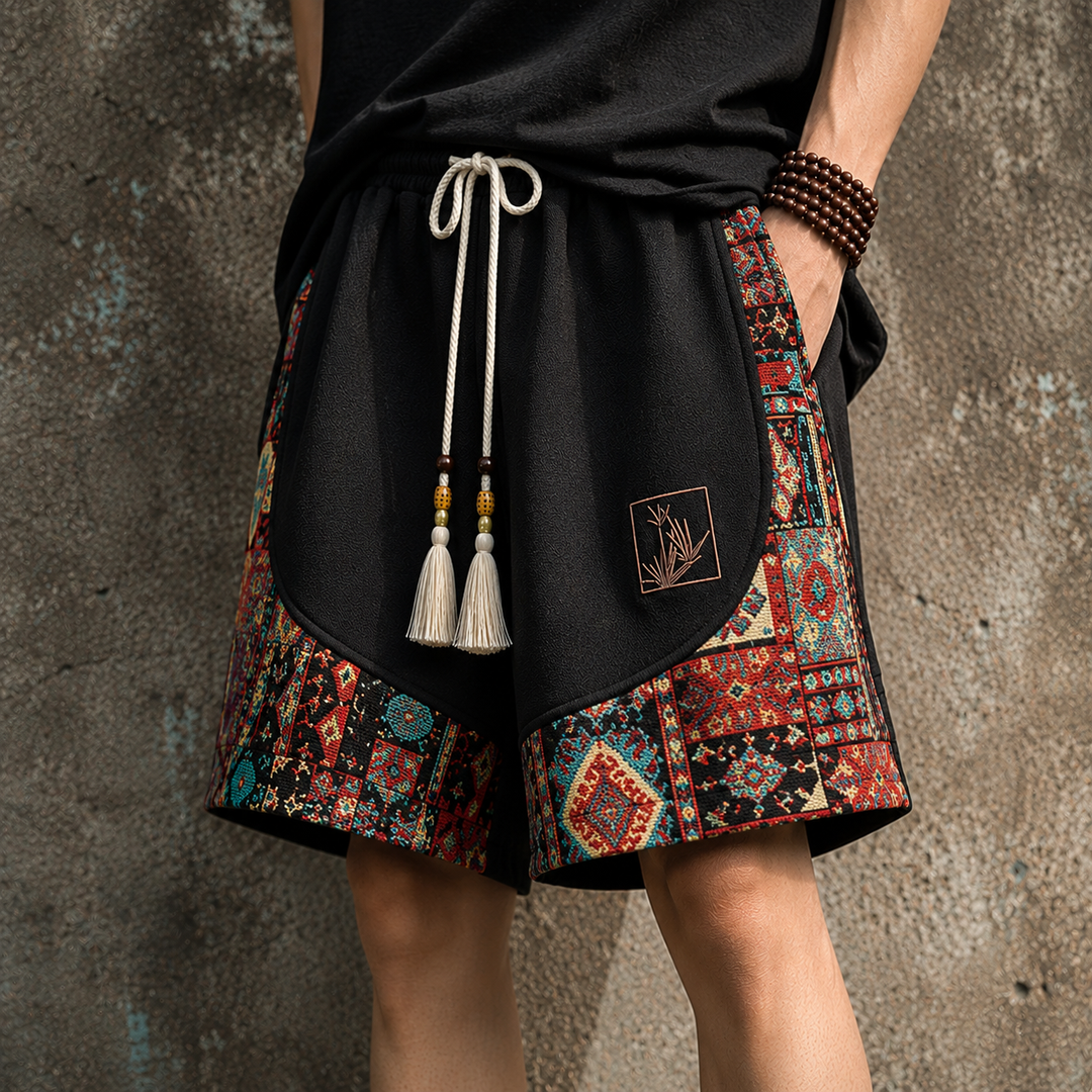 Haren - Calções De Inspiração Boho Com Cintura Elástica