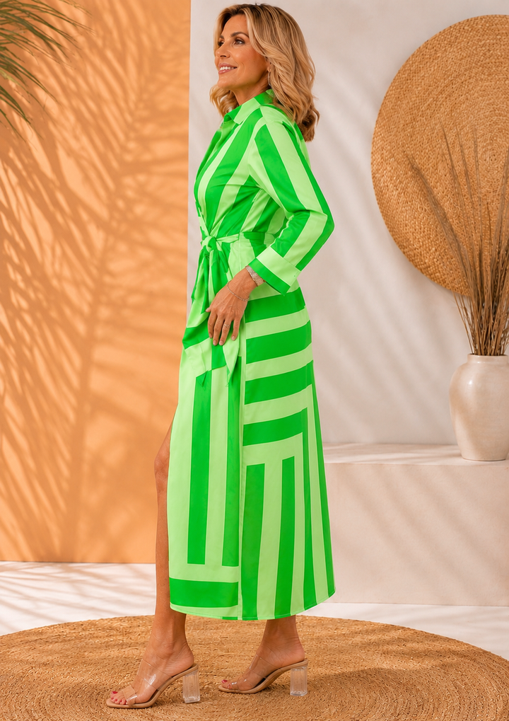 Olivera - Vestido Maxi Elegante Com Laço