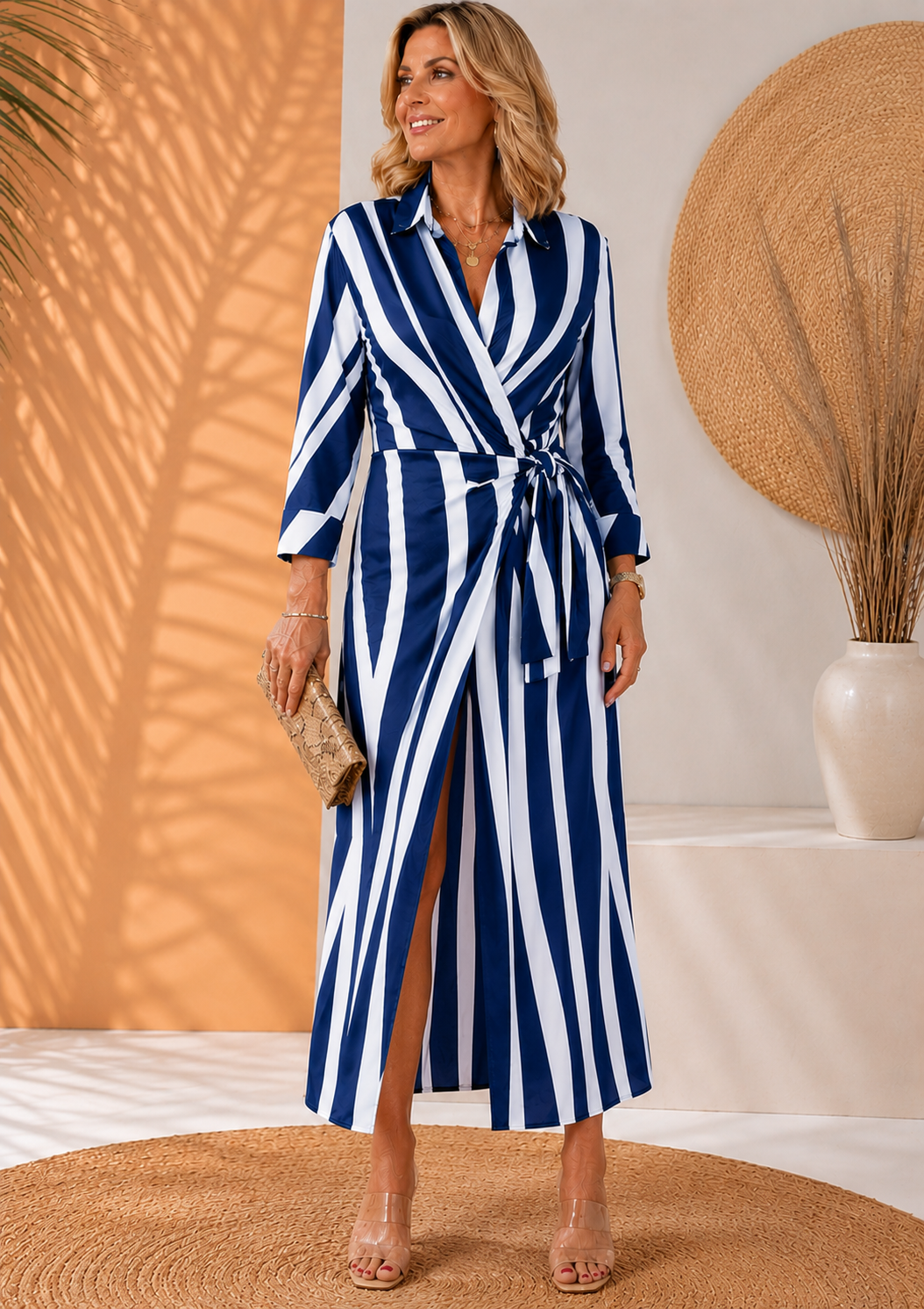 Olivera - Vestido Maxi Elegante Com Laço