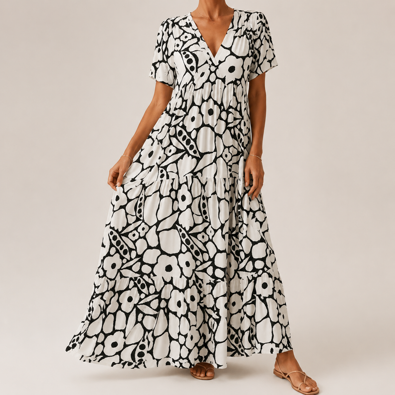Myrona - Vestido Maxi Floral Respirável