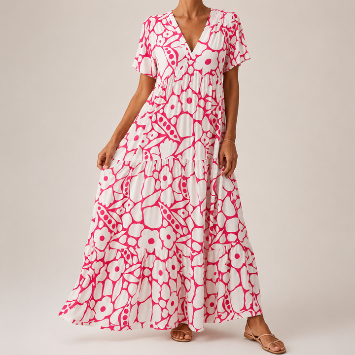 Myrona - Vestido Maxi Floral Respirável