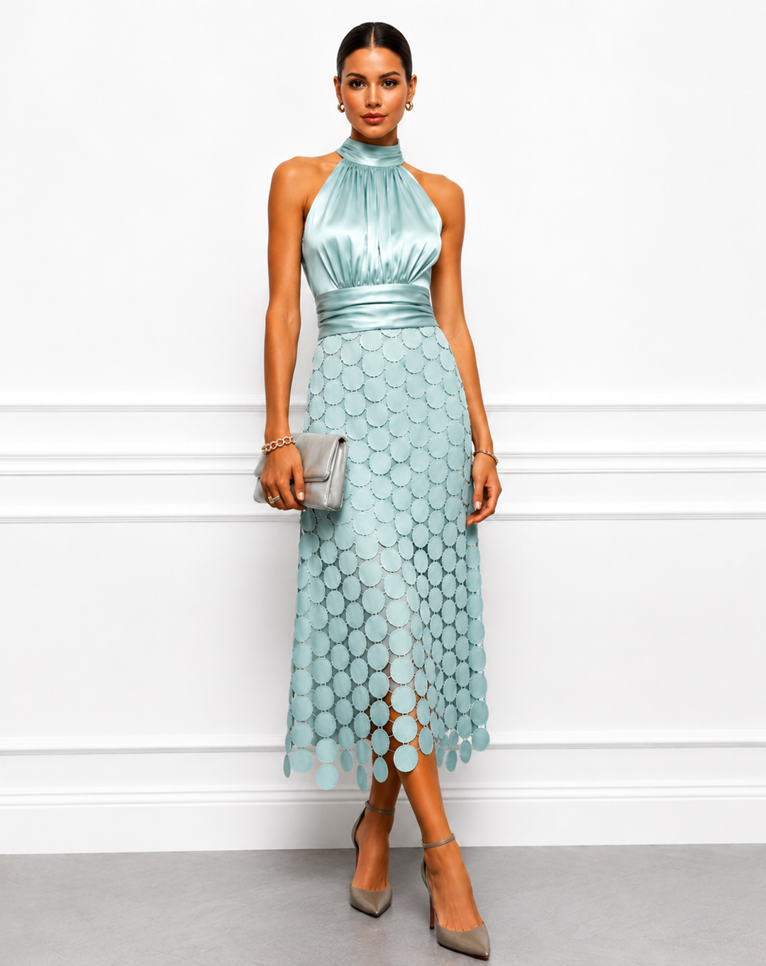Rinldo - Vestido Middi Para Cerimónias Elegantes