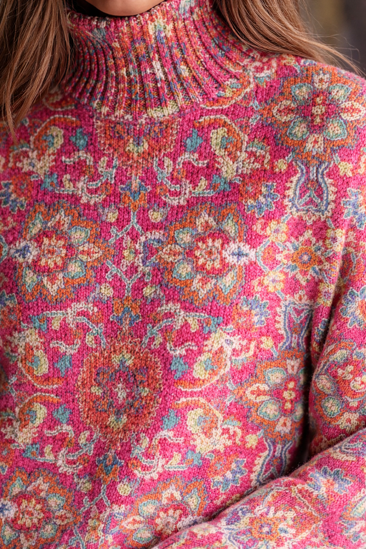 Miraen - Camisola de Gola Alta e Mangas Compridas