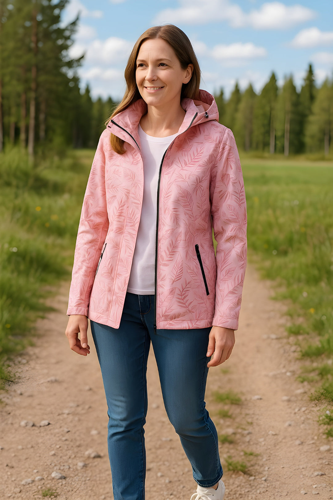 Joana - Casaco Estampado à Prova de Vento