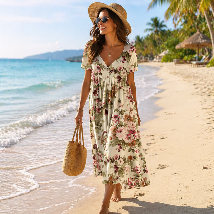 Aliyeen - Vestido Com Estampado Floral Vintage