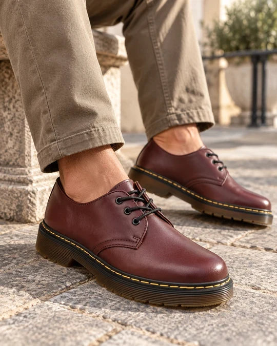Nyklas - Sapatos Derby Com Atacadores e Costura Contrastante na Sola