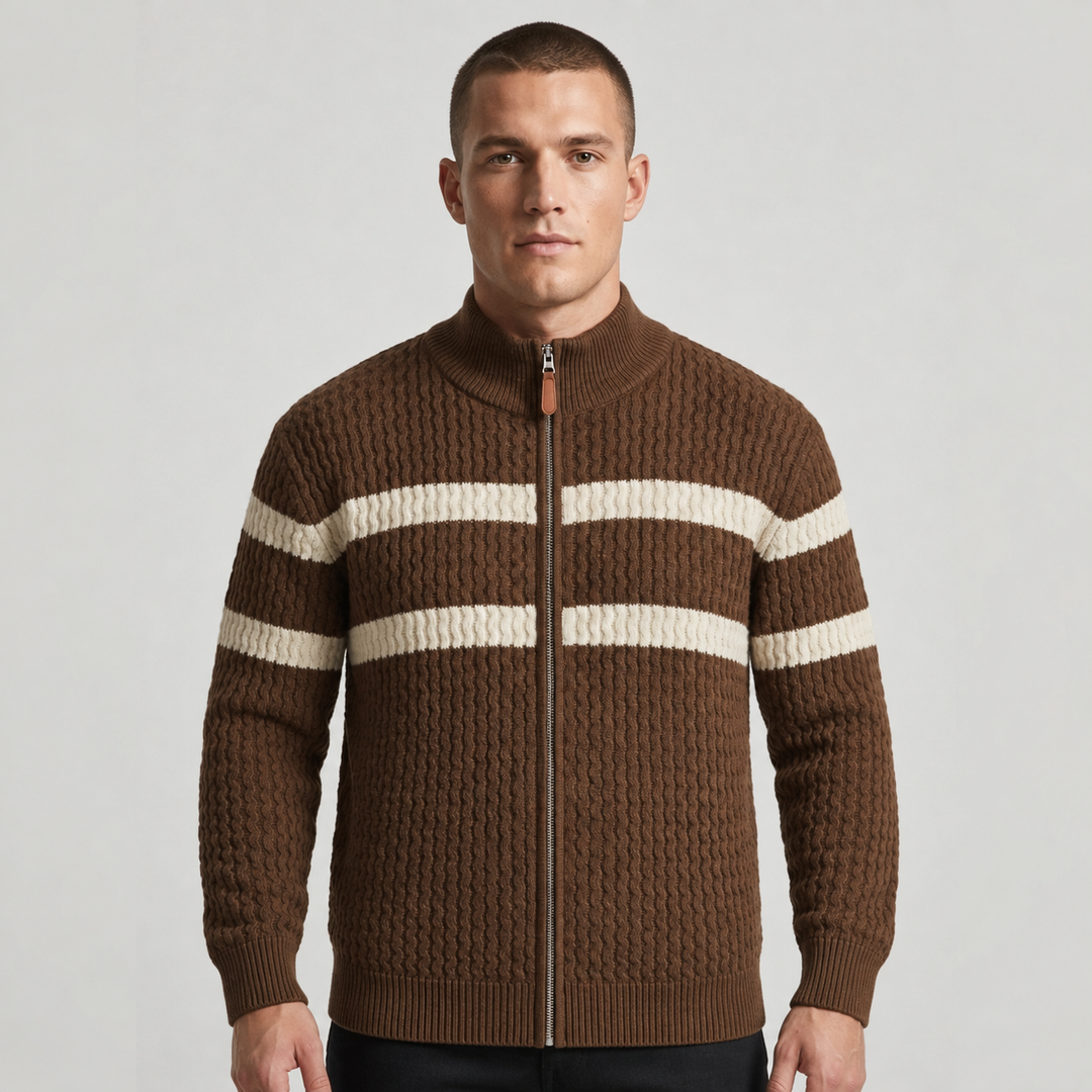 Loick - Cardigan de Tricô de Manga Longa