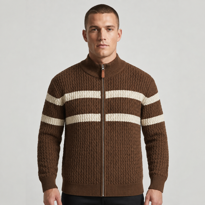 Loick - Cardigan de Tricô de Manga Longa