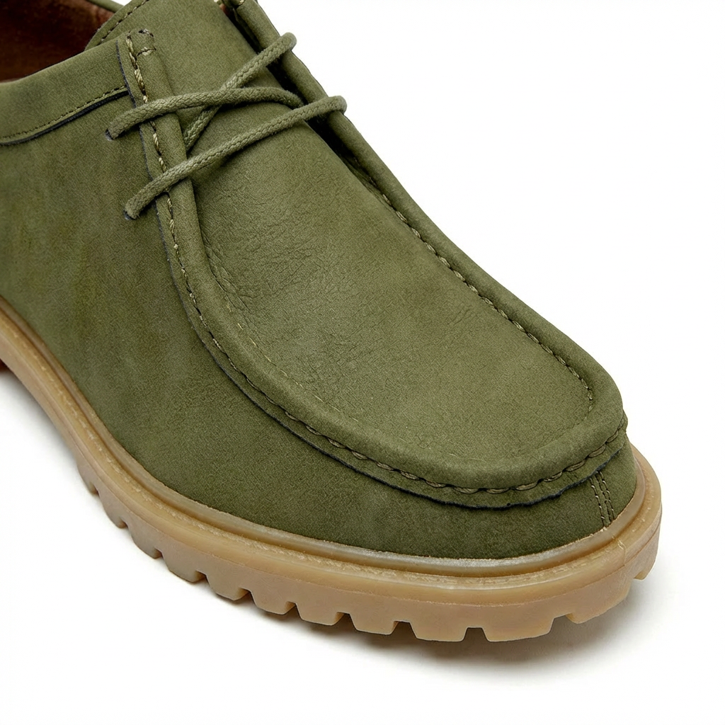 Jasson - Sapatos de Camurça Com Biqueira em Forma de Mocassim e Atacadores
