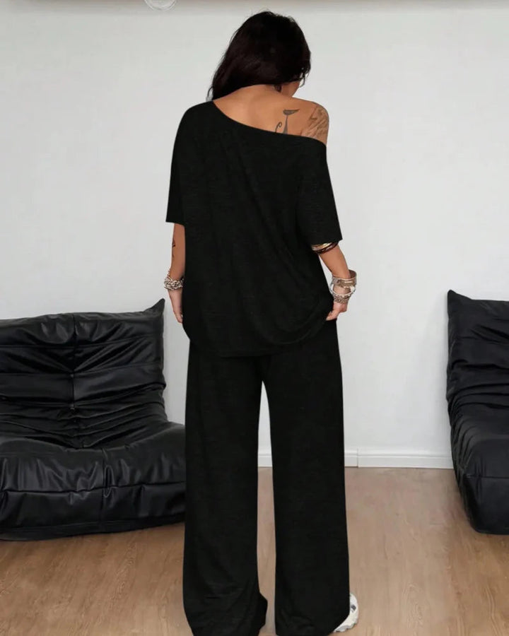 Ratirat - Conjunto de Blusa e Calças Largas