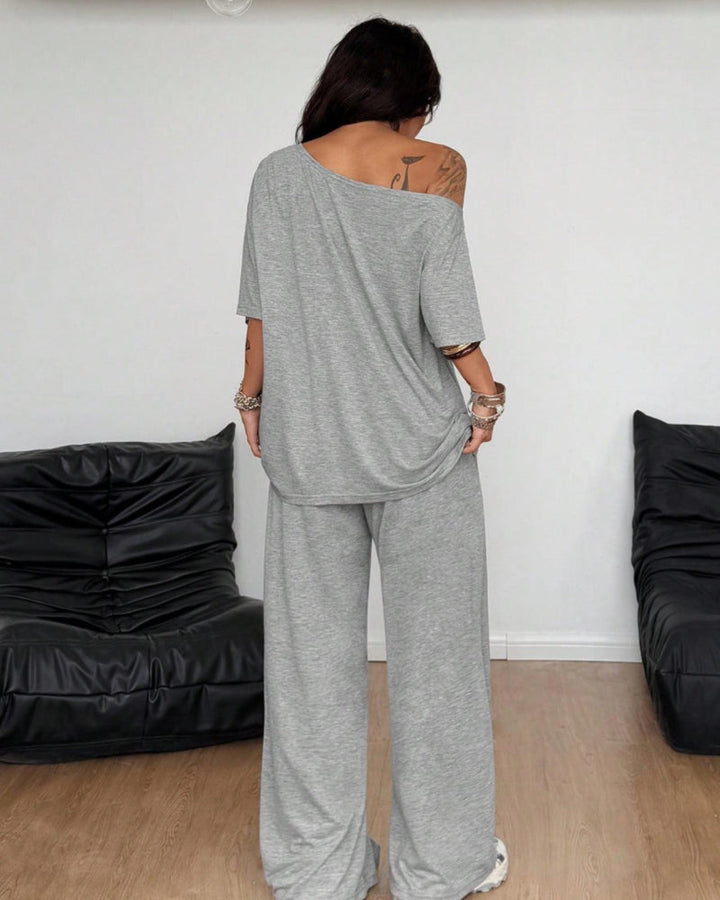 Ratirat - Conjunto de Blusa e Calças Largas