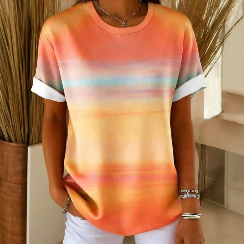 Horacio - Camiseta Casual com Gradiente