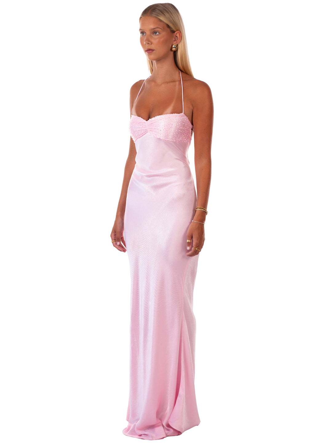 Nilysha - Vestido Maxi Elegante Sem Mangas