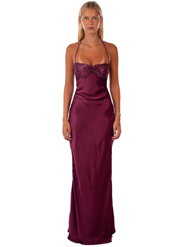 Nilysha - Vestido Maxi Elegante Sem Mangas