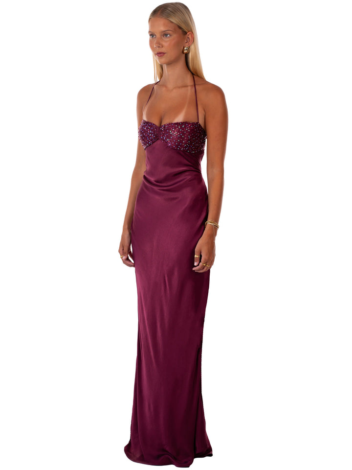 Nilysha - Vestido Maxi Elegante Sem Mangas