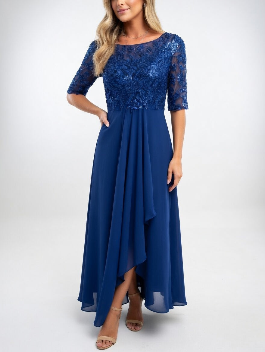 Zerda - Vestido Midi Elegante Em Renda